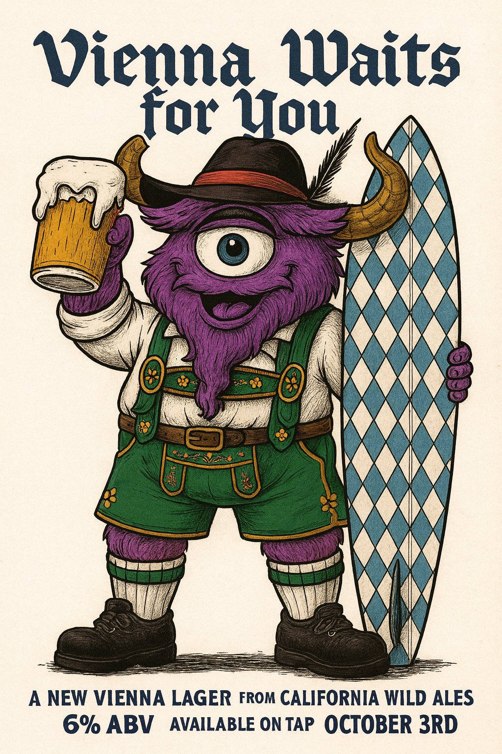 Vienna Waits for You | California Wild Ales | Vienna Lager | 6% Abv